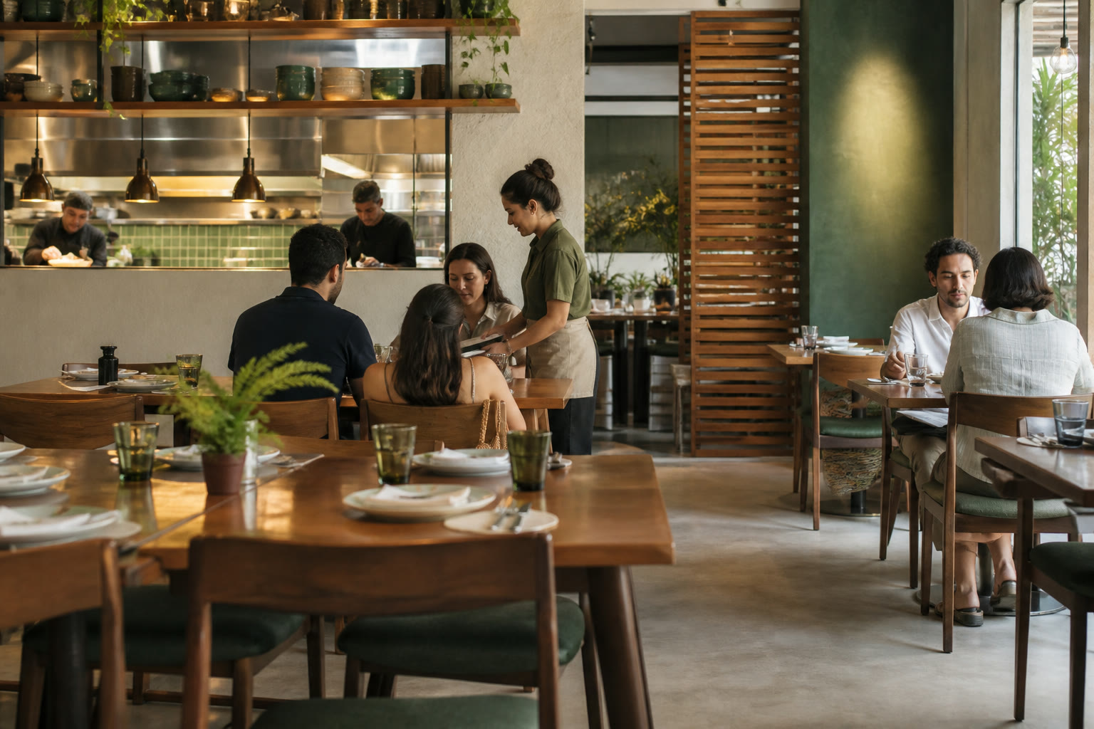 Operação de restaurante em um estabelecimento de food service